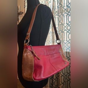 The Sak red leather purse
